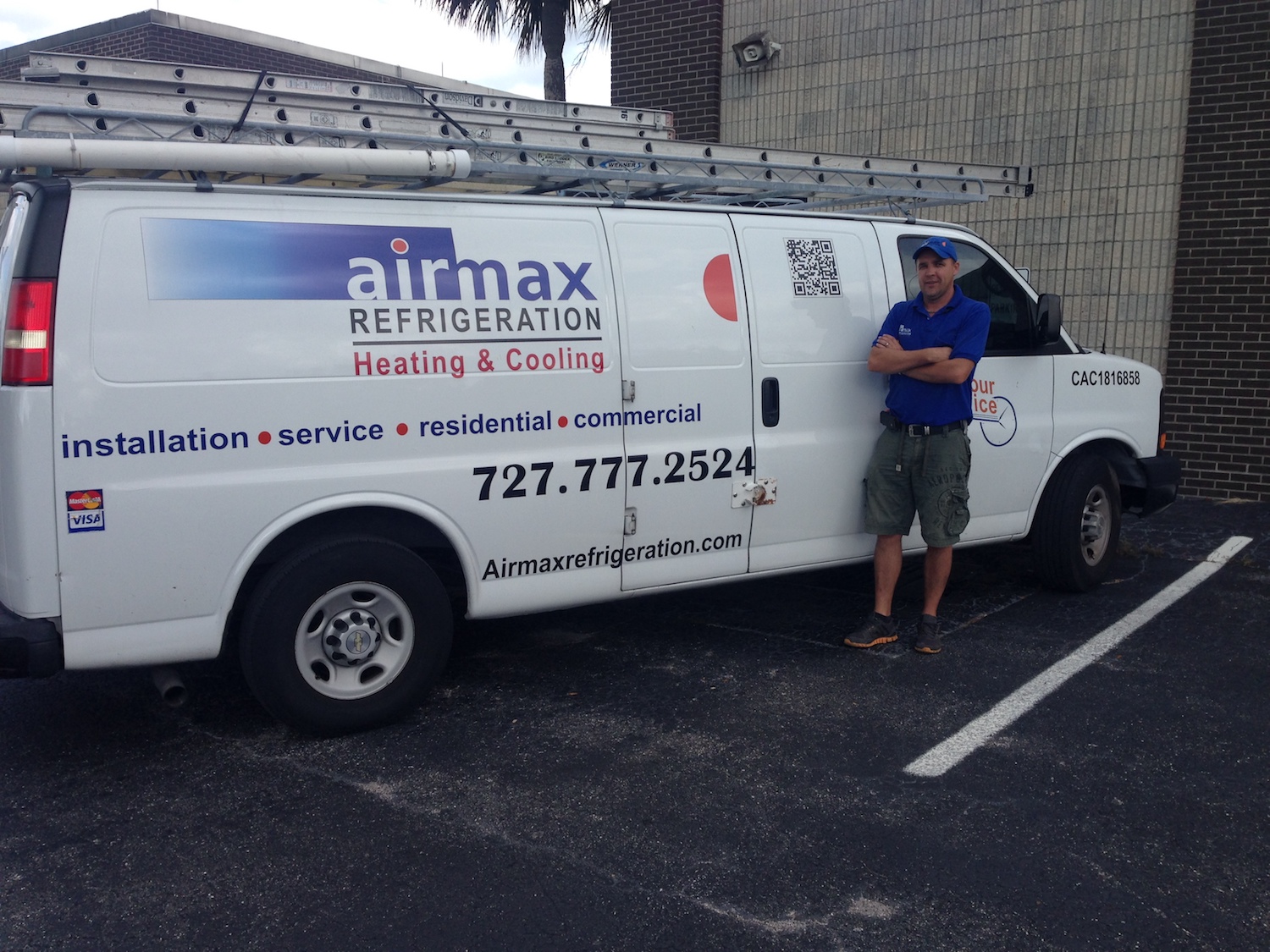 company van for air conditioning and heating repair and installation