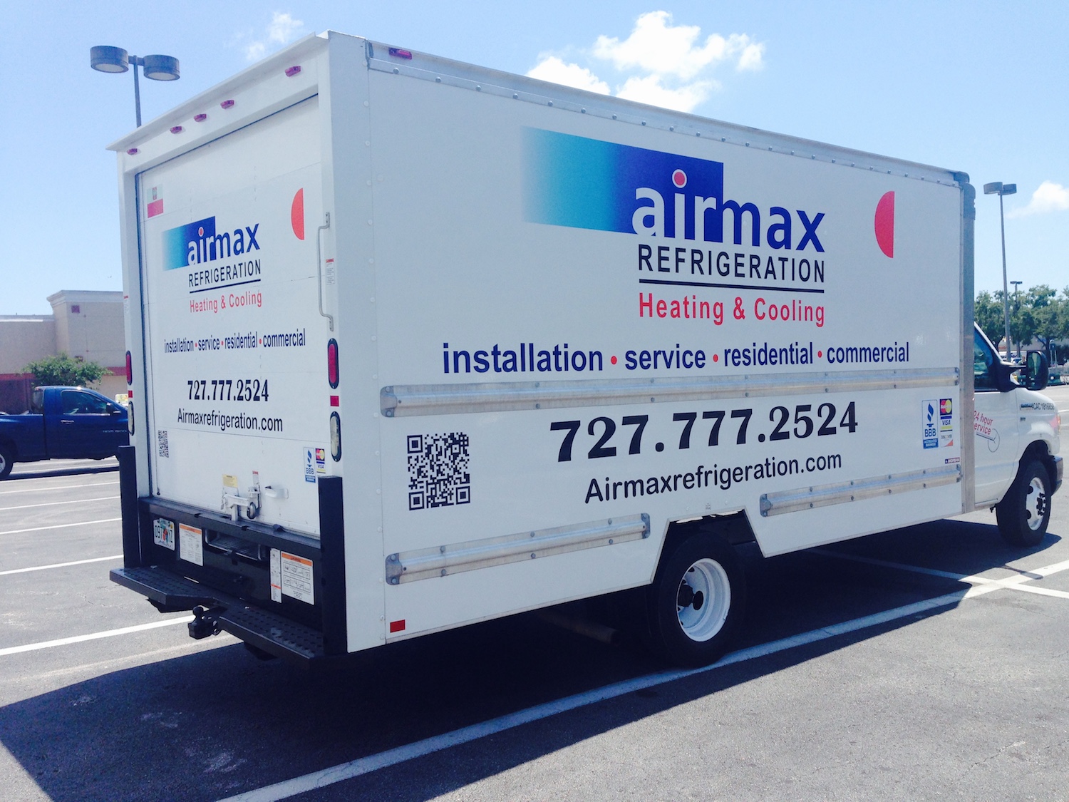 Air Conditioning Installation, Replacement and Repair Truck